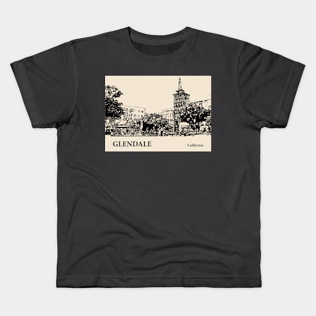 Glendale - California Kids T-Shirt by Lakeric